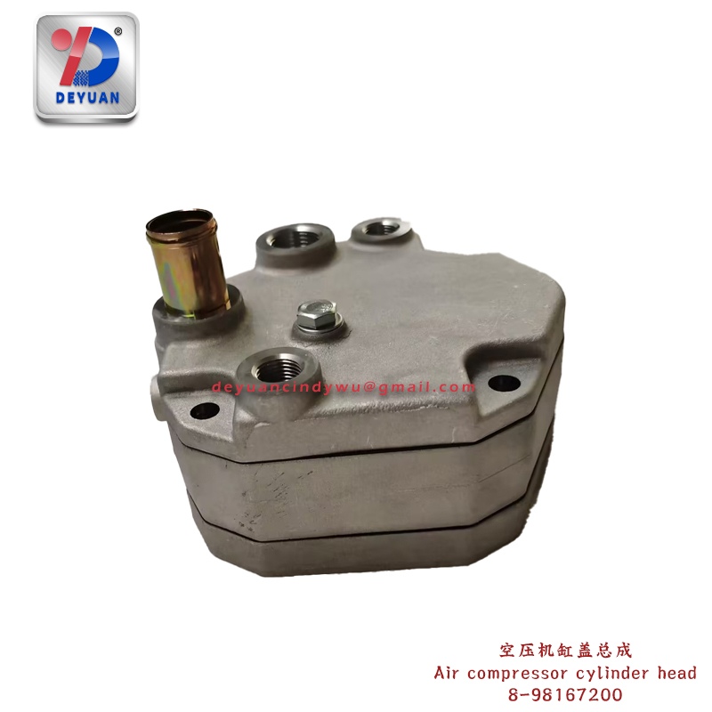 Air compressor cylinder head for Isuzu 6UZ1